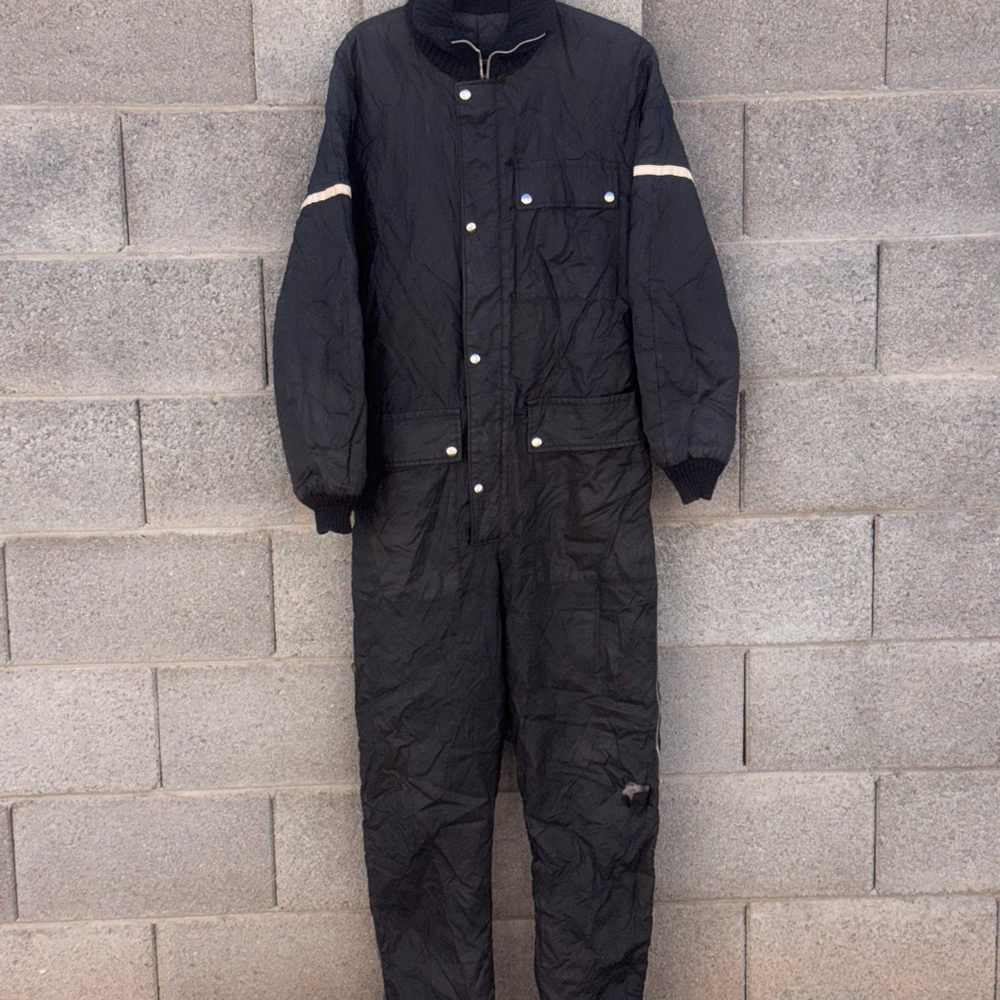 Vintage Raven Black Ski suit, Snowboard overalls Men's L